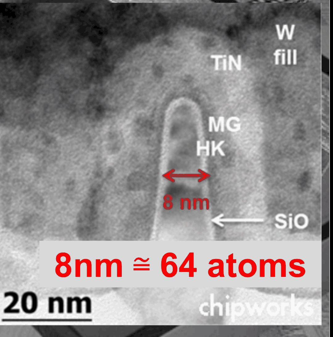 Slide 16: the fin of a 22 nm tri-gate transistor